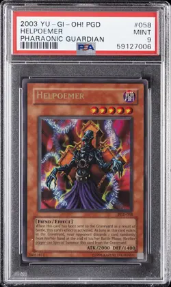 2003 YU-GI-OH! PGD-PHARAONIC GUARDIAN #058 HELPOEMER PSA 9 - Image 1