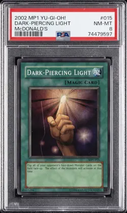 2002 YU-GI-OH! MCDONALD'S MCDONALD'S #015 DARK-PIERCING LIGHT PSA 8 - Image 1