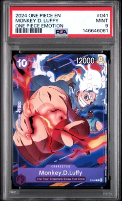 2024 ONE PIECE PROMOS ONE PIECE EMOTION #041 MONKEY D. LUFFY PSA 9 - Image 1