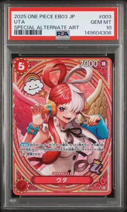 2025 ONE PIECE JPN EB03-EXTRA BOOSTER -ONE PIECE HEROINES ED- #003 UTA PSA 10 - Image 1