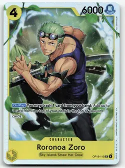 One Piece Roronoa Zoro #OP15-113 Adventure on Kami's Island Foil - Image 1