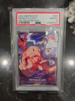 2024 ONE PIECE ENGLISH MONKEY D. LUFFY EMOTION P-041 PSA 10 - Image 1