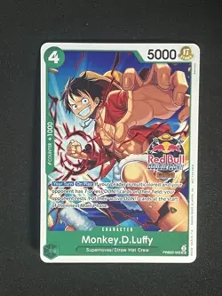 Monkey.D.Luffy PRB02-005 Red Bull Double Don Event Stamp Participation Promo - Image 1