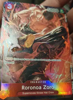 One Piece Roronoa Zoro *PRE-ERRATA* Parallel - Romance Dawn OP01-025 Holo Wheel - Image 1