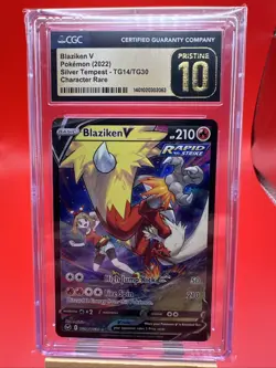 Pokemon Blaziken V Silver Tempest Character Rare Full Art #TG14 CGC 10 Pristine - Image 1