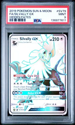 Pokemon TCG Silvally GX SV79/SV94 Hidden Fates Shiny Vault PSA 9 - Image 1
