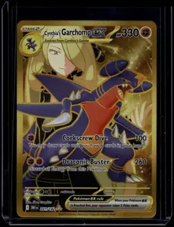 Pokemon TCG Cynthia's Garchomp ex 241/182 Destined Rivals Hyper Rare NM - Image 1