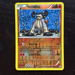 Terrakion 84/113 Pokemon Legendary Treasures B&W Reverse Holo Rare Card LP/MP - Image 1