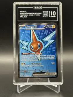 Rotom EX Ultra Rare Holo 111/094 Pokemon Me02 Phantasmal Flames 2025 TAG 10 - Image 1