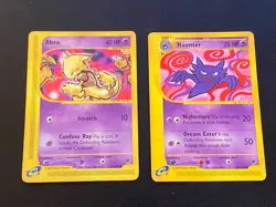 Pokemon TCG Abra Expedition Base Abra 93/16 + Haunter 80/165 MP - Image 1