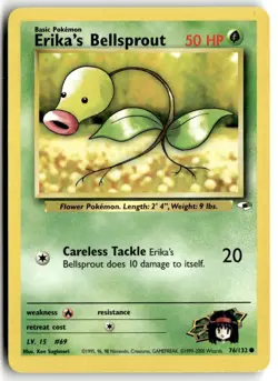 2000 Pokemon - Gym Heroes Erika’s Bellsprout #76/132 - Image 1