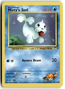 2000 Pokemon - Gym Heroes Misty’s Seel #88/132 - Image 1
