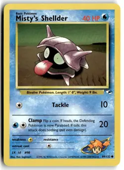 2000 Pokemon - Gym Heroes Misty’s Shellder #89/132 - Image 1