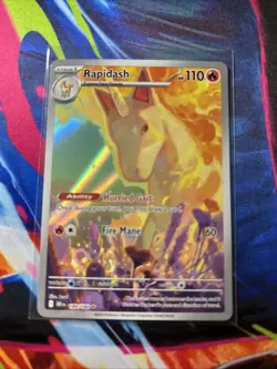 🔥Pokemon TCG Rapidash 189/182 Sv10: Destined Rivals Illustration Rare NM - Image 1
