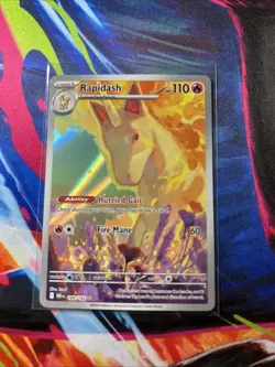 🔥Pokemon TCG Rapidash 189/182 Sv10: Destined Rivals Illustration Rare NM - Image 2
