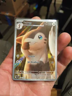 Pokemon TCG Journey Together Furret Full Art Card 168/159 Illustration Rare NM - Image 1