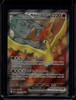 POkemon TCG Team Rocket's Moltres ex 208/182 Destined Rivals Ultra NM - Image 1