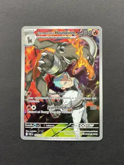 Pokemon TCG Team Rockets Houndoom Illustration Rare Card 191/182 Destined Rivals - Image 1