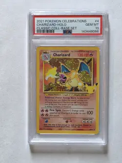 PSA 10 Charizard Celebrations Classic 4/102 Holo Base Set Pokemon Card 2021 - Image 1