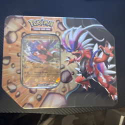 Pokemon Slashing Legends Factory Sealed Tin Box - Koraidon ex - 5 Booster Packs - Image 1