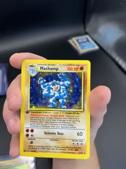 Pokemon TCG Machamp Base Set 8/102 Holo Unlimited Holo Rare NM 1st Edition - Image 3