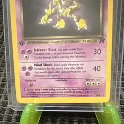 Pokemon TCG Dark Alakazam Team Rocket 1st Edition Rare non-holo 2000 - Image 2