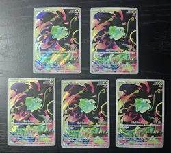 Pokemon TCG Bulbasaur Mega Evolution Stamped Holo Card 133/132 (LOT OF 5 NM) - Image 1