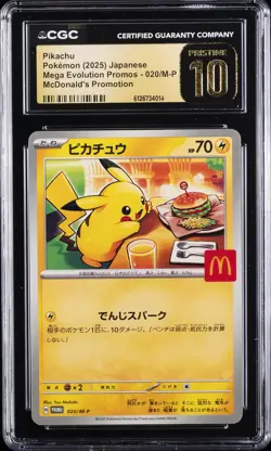 2025 POKEMON JPN #020/M-P PIKACHU CGC 10 PRISTINE - Image 1