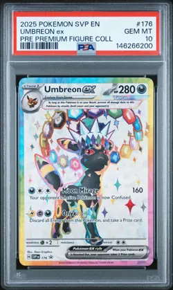 2025 POKEMON SVP EN-SV BLACK STAR PROMO #176 UMBREON EX PSA 10 - Image 1