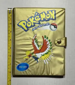 Vtg Pokemon Toy Site TCG Gold Collectors Card Album Binder Only Holds 80 (READ) - Image 2