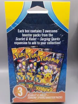 Pokemon TCG Surging Sparks 3-Booster Pack Hanger Box Lot of 3 - Image 2