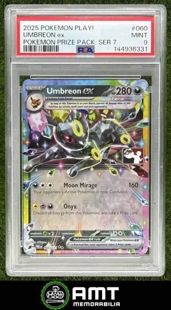 Umbreon ex PSA 9 2025 Pokemon Play Prize Pack Series 7 Prismatic Evolutions 6331 - Image 1