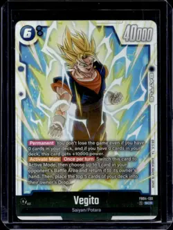 2024 Dragon Ball Super Fusion World Vegito Ultra Limit Secret Rare #FB04-130 - Image 1