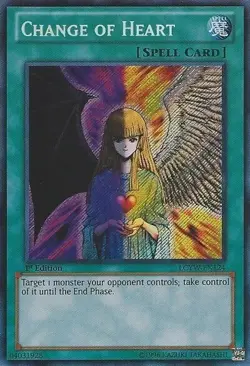 YUGIOH Change of Heart LCYW-EN124 1st edition Secret Rare Near-Mint NM - Image 1