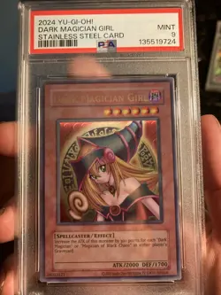 2024 Yu-Gi-Oh! Dark Magician Girl Stainless Steel PSA 9 MINT - Image 2