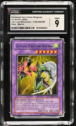 Elemental Hero Flame Wingman TLM-EN035K Mail-in Yu-gi-oh! CGC 9 Mint *044 - Image 1