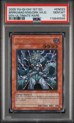 Brron, Mad King Of Dark World EEN-EN022 Ultimate Rare 1st Ed Yugioh PSA 10 *598 - Image 1