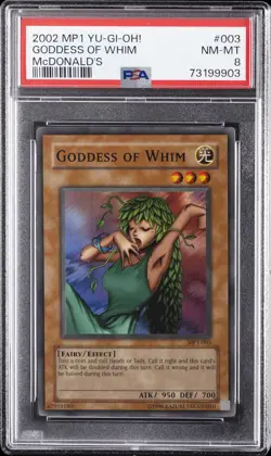 2002 YU-GI-OH! MCDONALD'S MCDONALD'S #003 GODDESS OF WHIM PSA 8 - Image 1