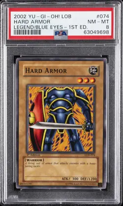 2002 YU-GI-OH! LOB-LEGEND OF BLUE EYES WHITE DRAGON 1ST ED #074 HARD ARMOR PSA 8 - Image 1