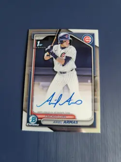 2024 Bowman Draft Ariel Armas Chrome Auto 1st #CPA-AA Cubs Catching Prospect - Image 2