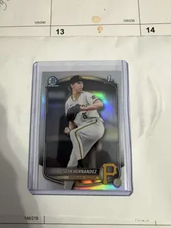 Seth Hernandez 2025 Bowman Chrome Draft 1st Year Prospect Refractor SP Pirates - Image 1