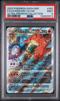 PSA 9 CHARIZARD VSTAR #SWSH262 Alt Art Promo - 2022 Ultra-Premium Collection - Image 1