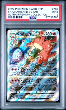 PSA 9 CHARIZARD VSTAR #SWSH262 Alt Art Promo - 2022 Ultra-Premium Collection - Image 1