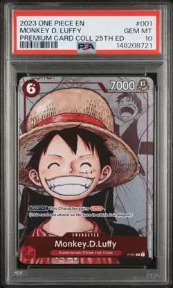 2023 One Piece Premium Bandai Collection 25th Edition Monkey D. Luffy PSA 10 - Image 1