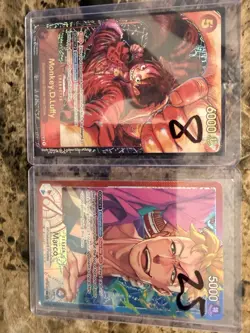 One Piece Card Lot Luffy, Marco L, Upper Yard, Nico Robin, Teach, Bonney - Image 3