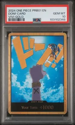 DON!! Card Vivi-Gold Premium Booster -The Best- Foil One Piece PSA 10 Eng - Image 1