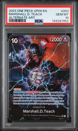 2024 ONE PIECE OP09-EMPERORS IN THE NEW WORLD #093 MARSHALL D. TEACH PSA 10 - Image 1