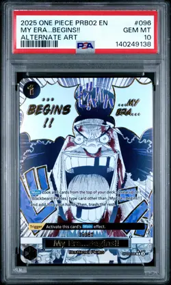 2025 ONE PIECE ALTERNATE ART #096 MY ERA...BEGINS!! PSA 10 - Image 1
