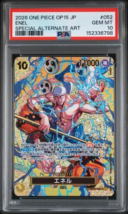 2026 ONE PIECE JPN OP15-ADVENTURE ON KAMI'S ISLAND #052 ENEL PSA 10 - Image 1