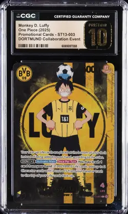 2025 ONE PIECE #ST13-003 MONKEY D. LUFFY CGC 10 PRISTINE - Image 1
